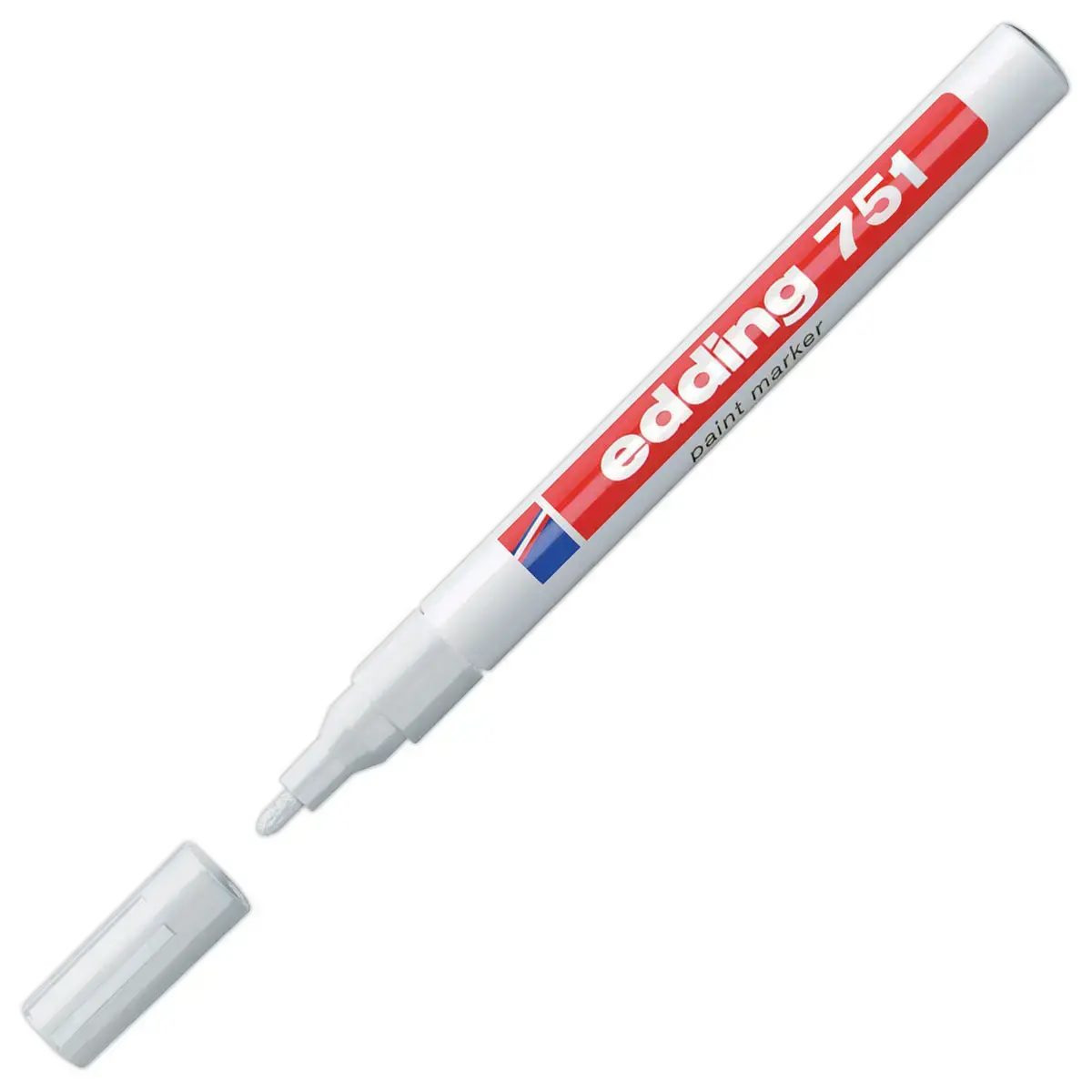 Verfmarker EDDING 751 - fijn schrift -Wit