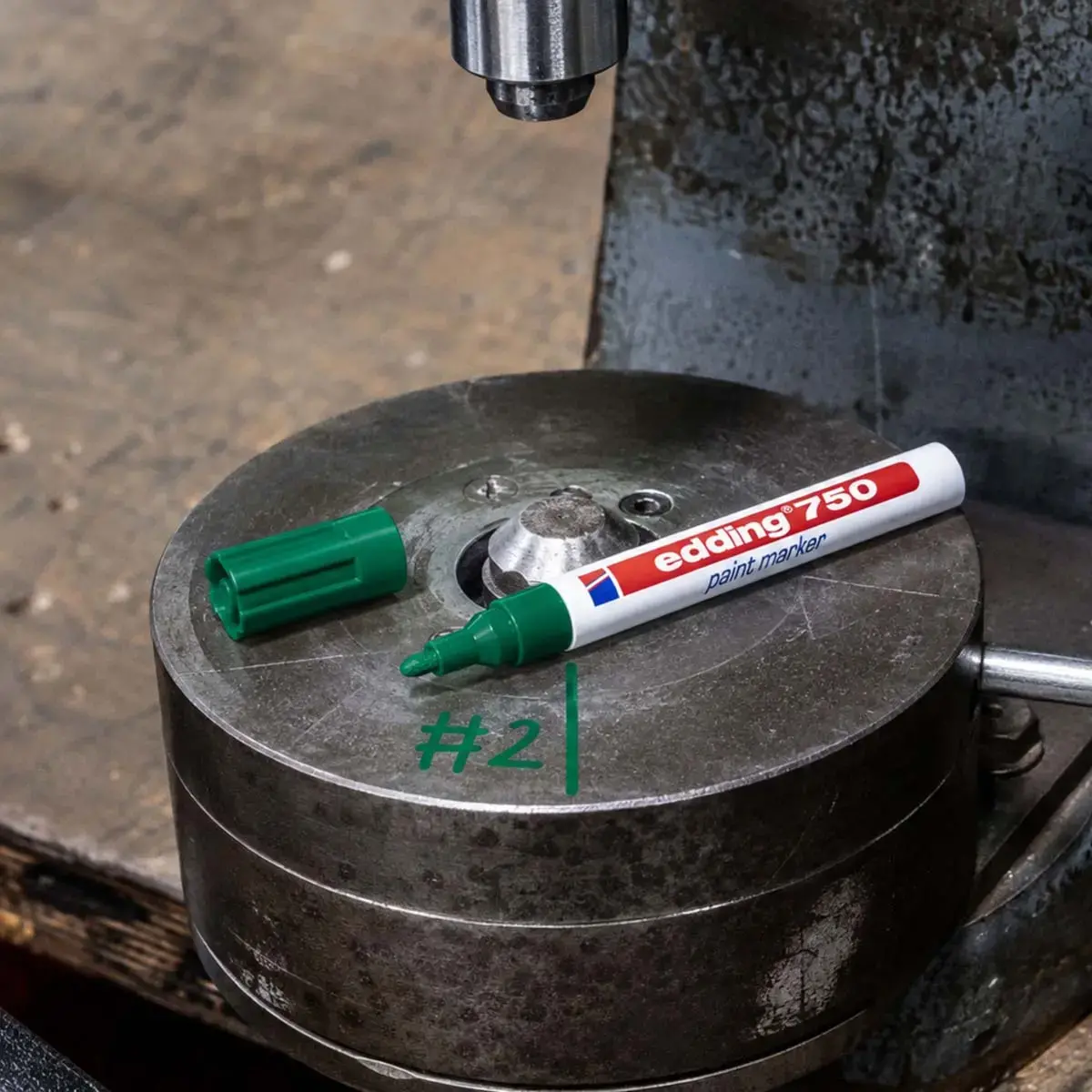 Verfmarker EDDING 750 medium punt - Groen
