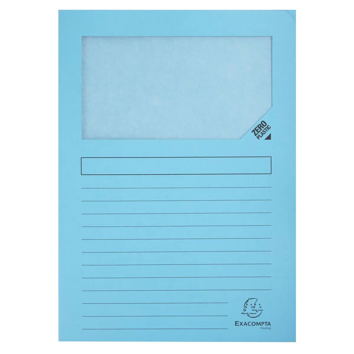 100 Kristalvenster papieren hoekhoezen - blauw pastel - EXACOMPTA