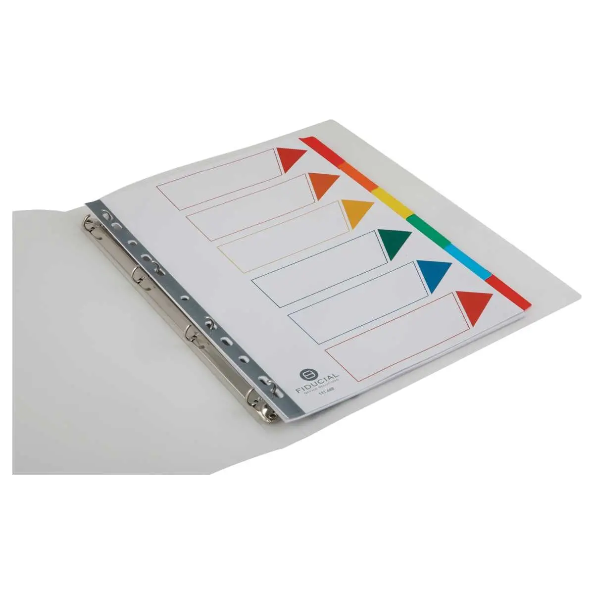 Tabbladen FIDUCIAL- A4 - 6 geplastificeerde tabs - Stevig karton