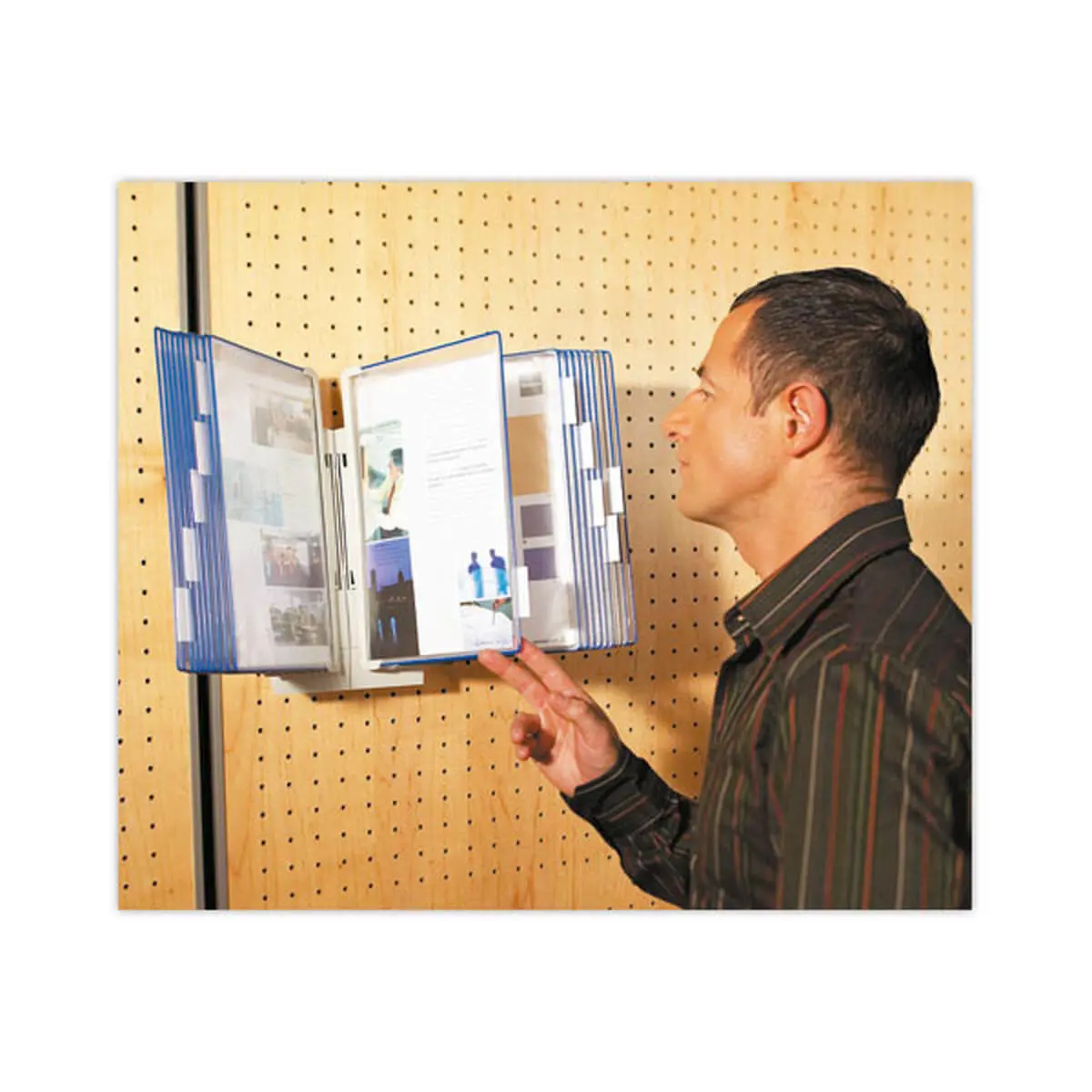 Draaisysteem wandmodel TARIFOLD Office- blauwe hoesjes