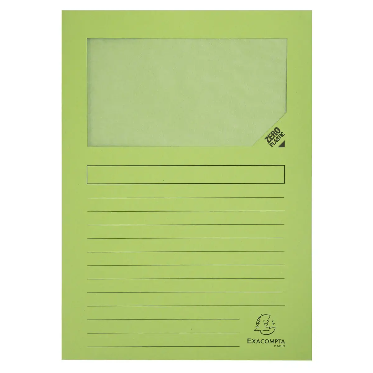 100 Kristalvenster papieren hoekmappen - felgroen - EXACOMPTA