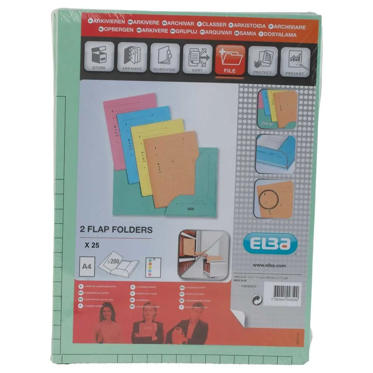 25 Tussenmappen voor hangmappen HV - Pastelgroen - OXFORD