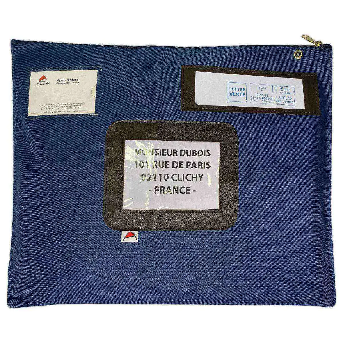 Posttas 42 x 32 cm - blauw - ALBA