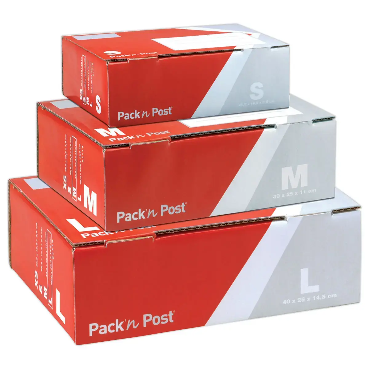 Doos voor postverzendingen - L 25,5 x B 18,5 x H 8,5 cm