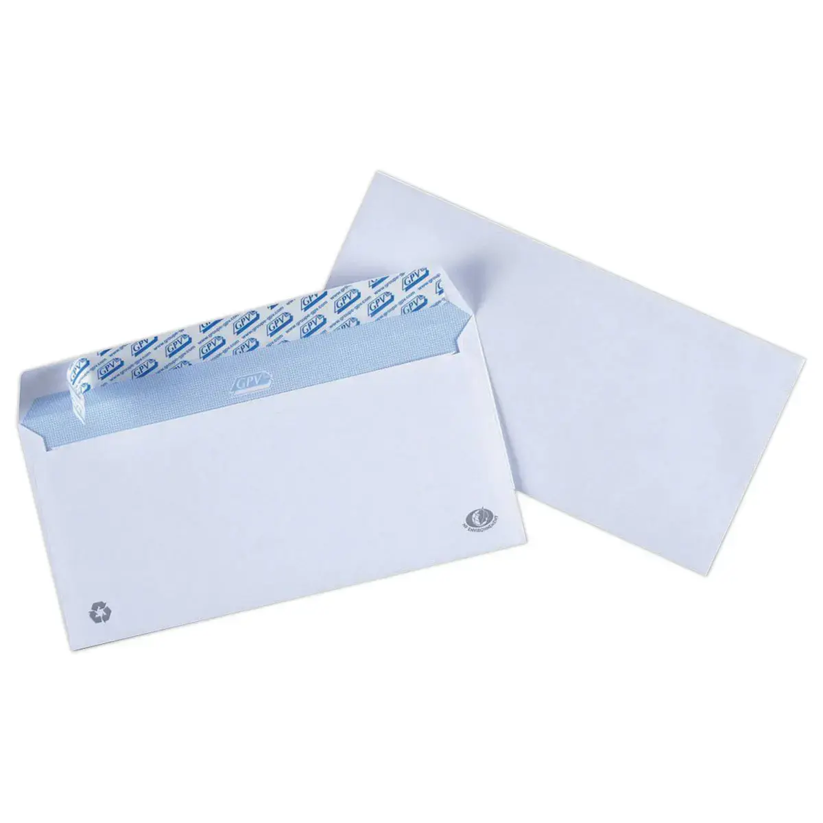 500 Witte enveloppen - stripseal 110 x 220mm 90g