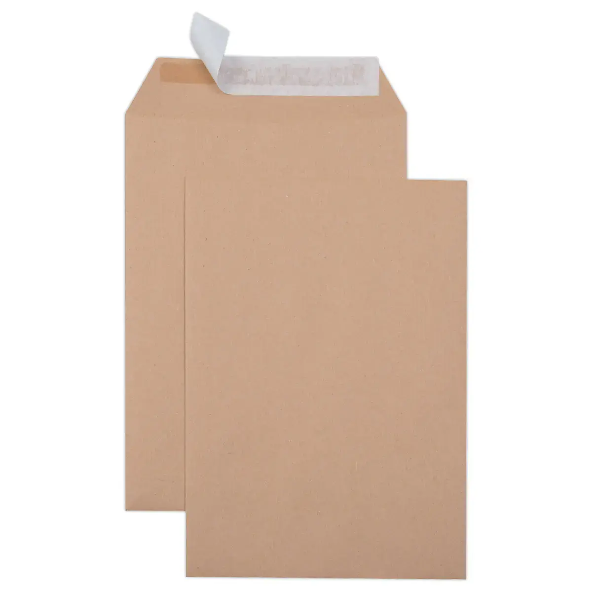 500 Omslagen kraft met gesiliconiseerde strook - 176 x 250 mm - 90g - Merkloos