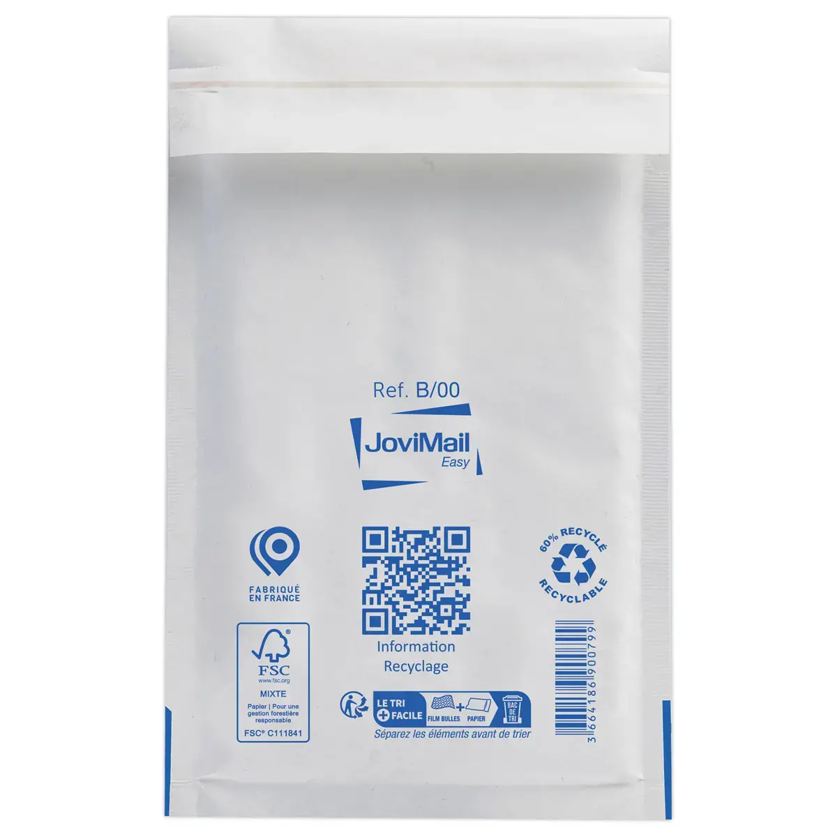 10  Witte luchtkussenenveloppen - 120x210 mm - Stripseal 