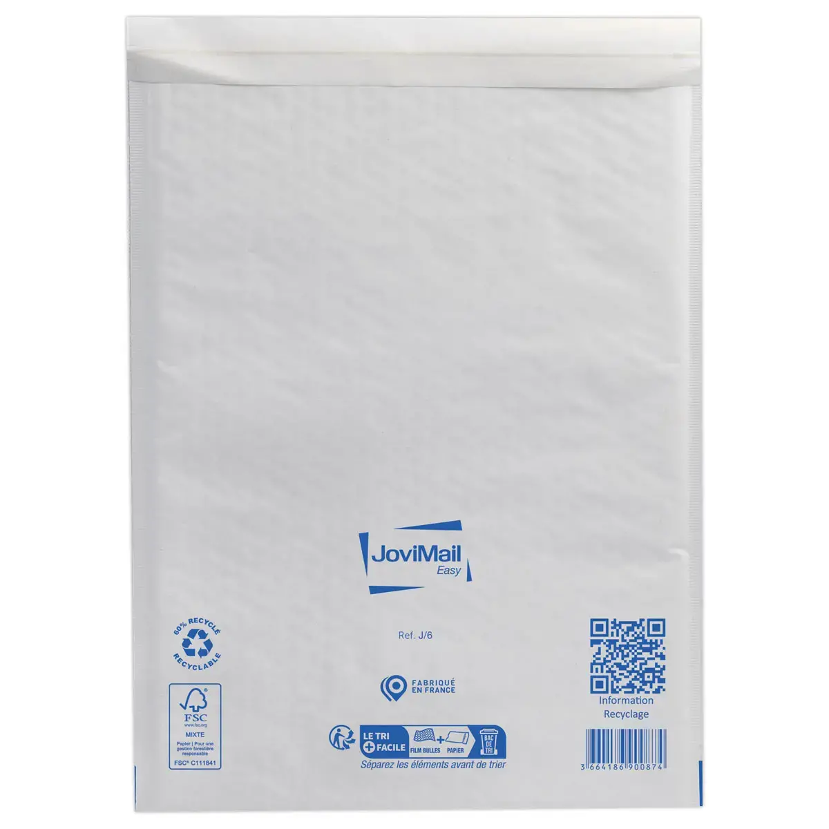 10  Witte gewatteerde omslagen met luchtkussens - 300 x 440 mm - Jovimail 