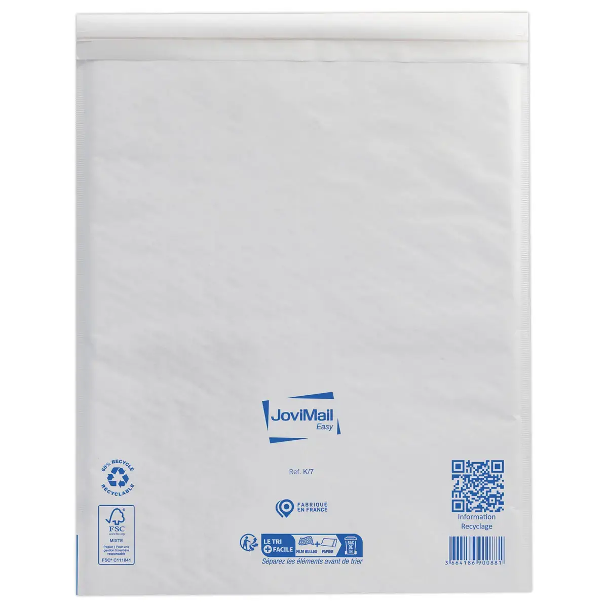 10 Luchtkussenenveloppen in wit kraftpapier 350 x 470 mm