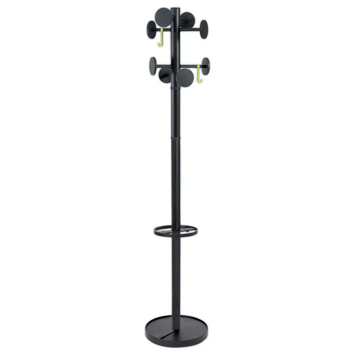 Kapstok Stan - 8 haken - Zwart - ALBA