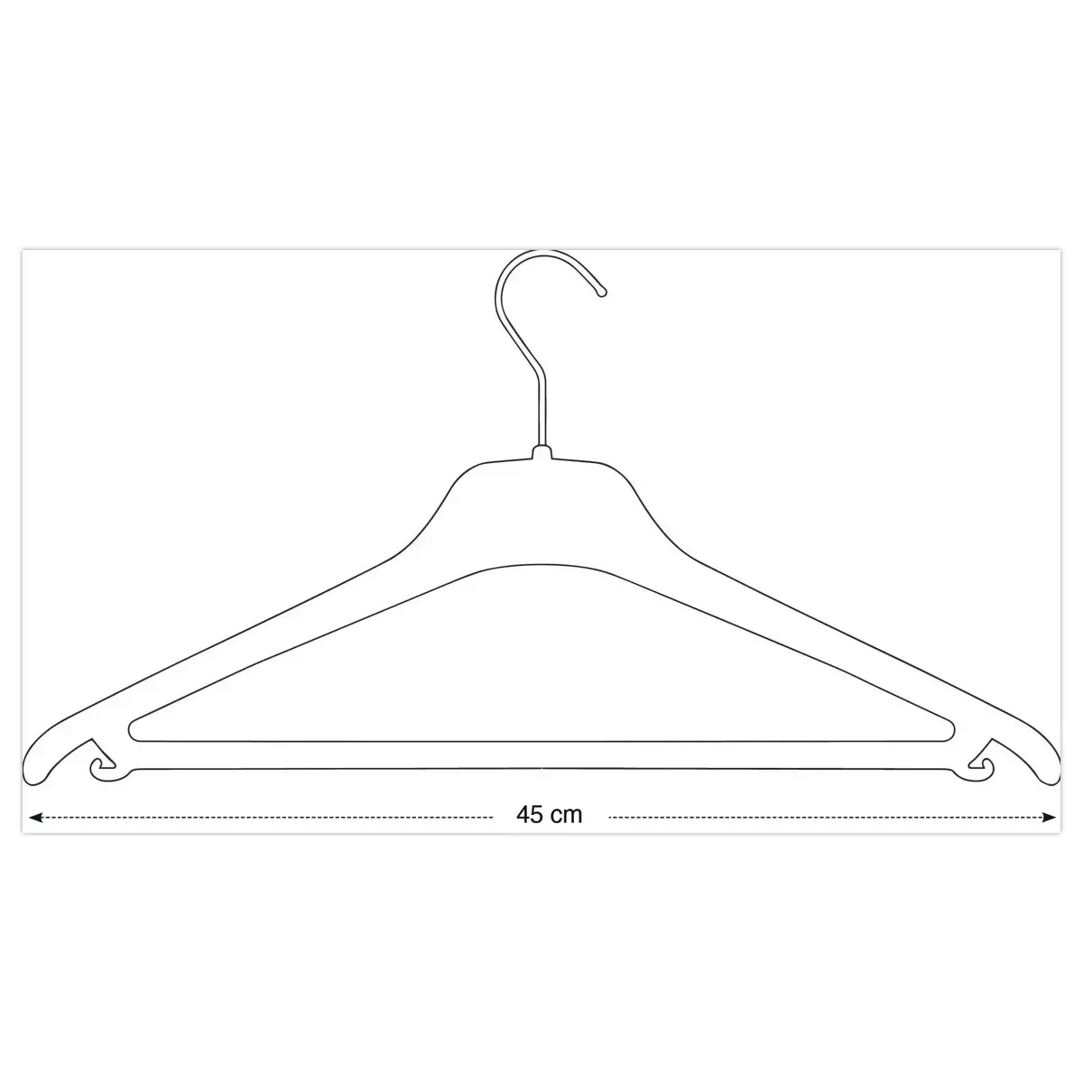 20  Zwarte standaard kleerhangers 