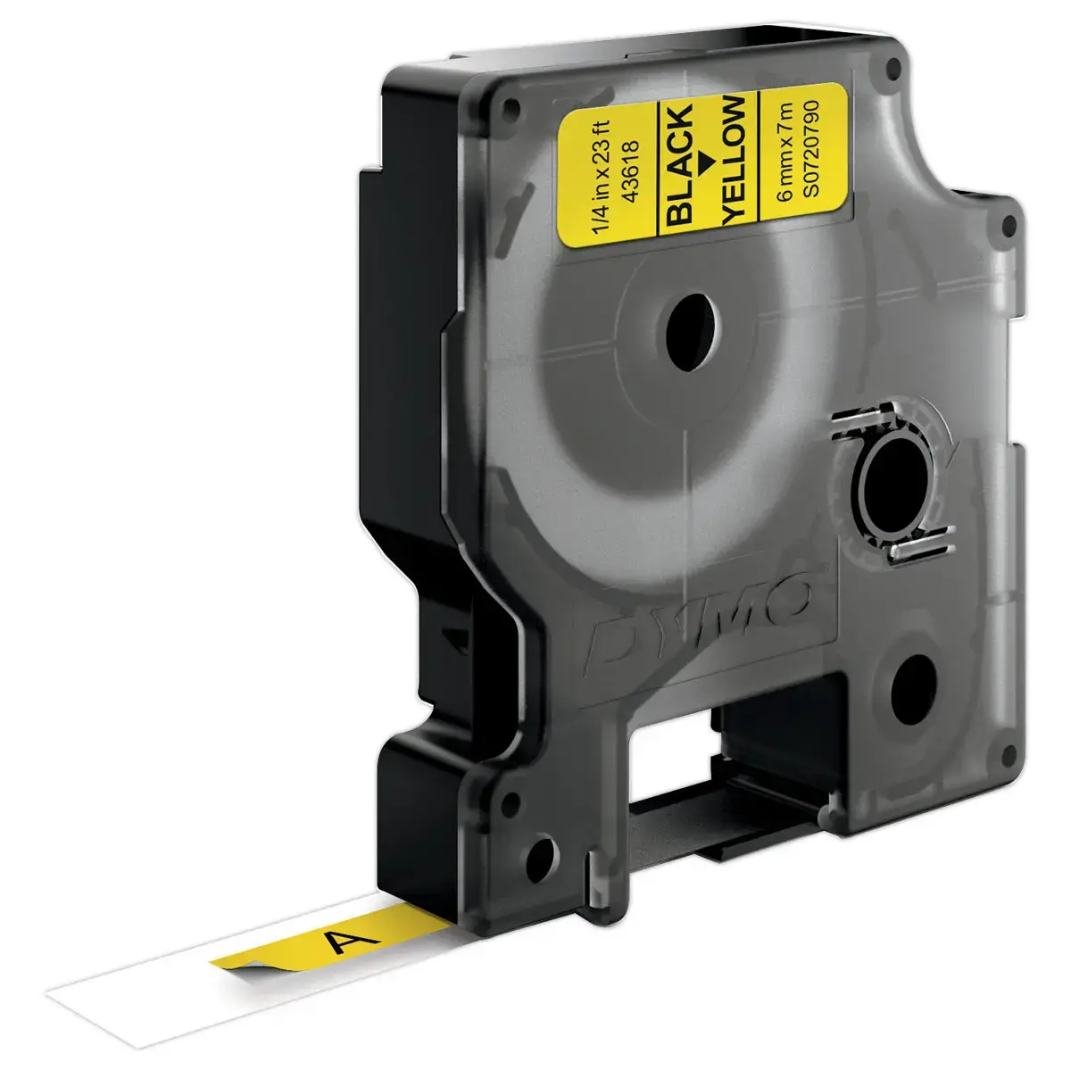 Tape voor labelmaker DYMO D1 6 mm geelafdruk zwart