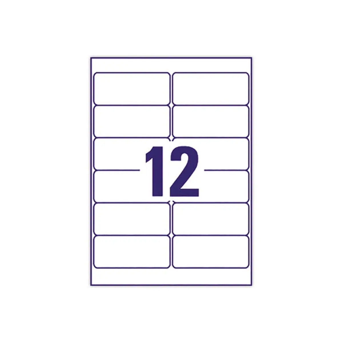 25 Vel van 12 makkelijk verwijderbare etiketten - 99 x 42 mm - Wit - AVERY
