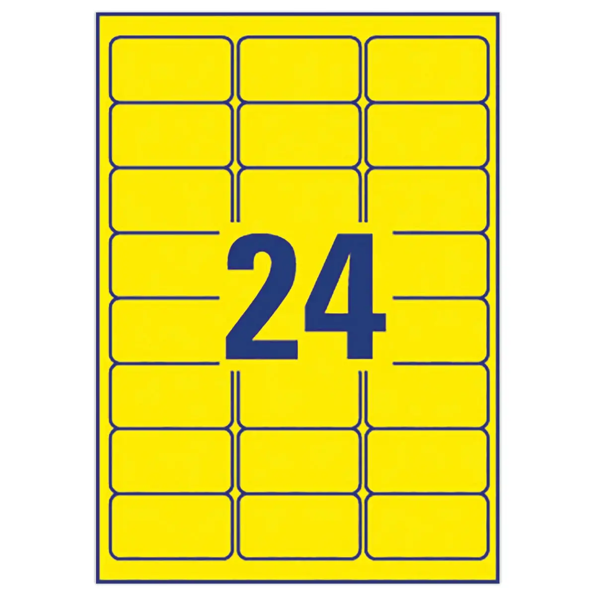 20 Vellen van 24 gele etiketten - 63,5x33,9mm - AVERY