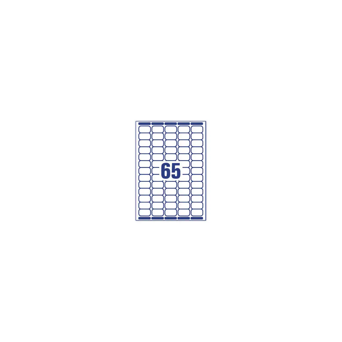 100 Vellen met 65 witte etiketten - 38,1 x 21,2 mm - AVERY