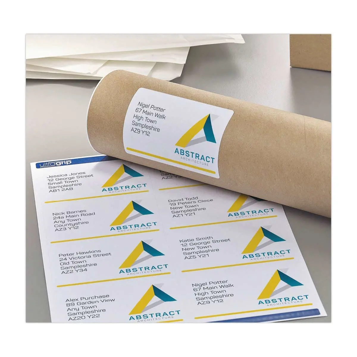 100 Vellen laseretiketten AVERY B99,1 x H93,1mm - 600 etik/doos - wit
