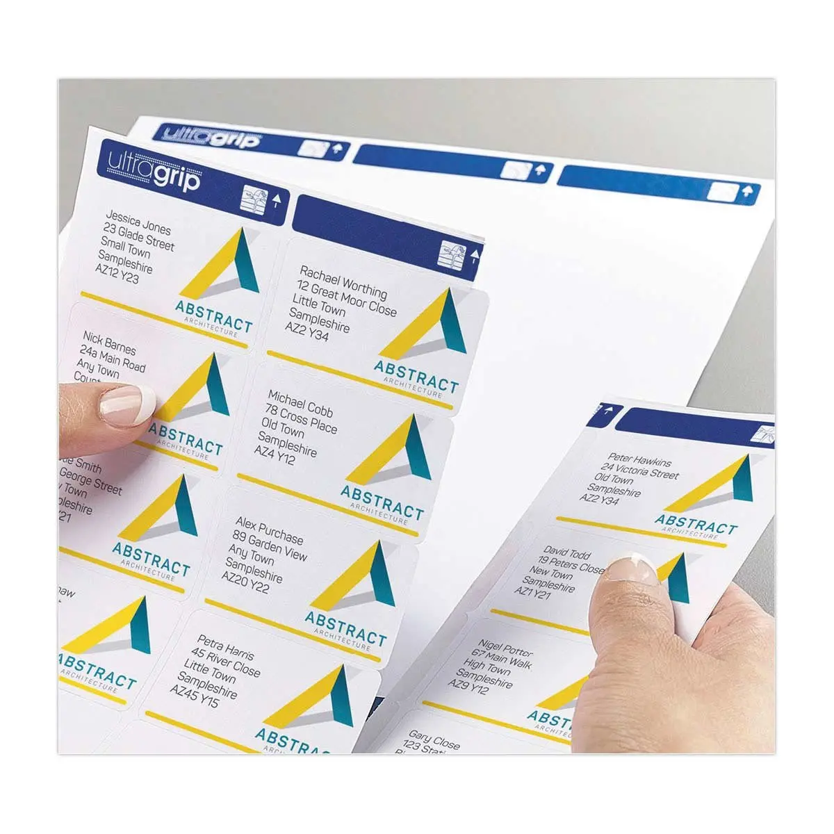 100 Vellen met 18 etiketten voor laserprinters - 63,5 x 46,6 mm - AVERY