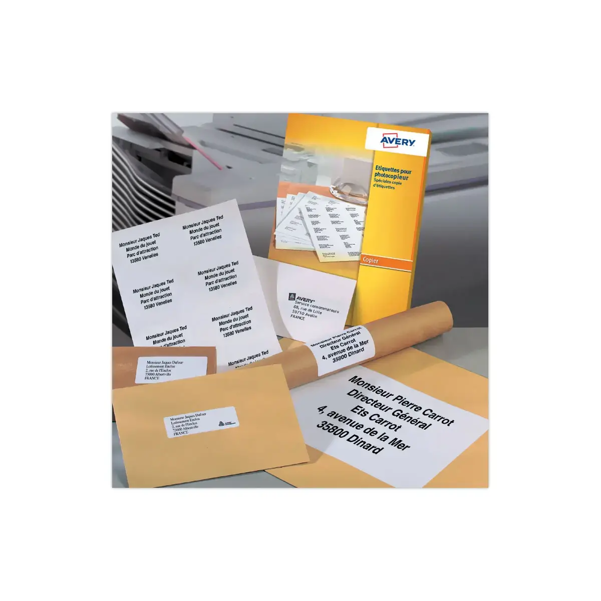 200 Vellen etiketten voor kopieermachines B105xH37 mm 3200 etik/doos