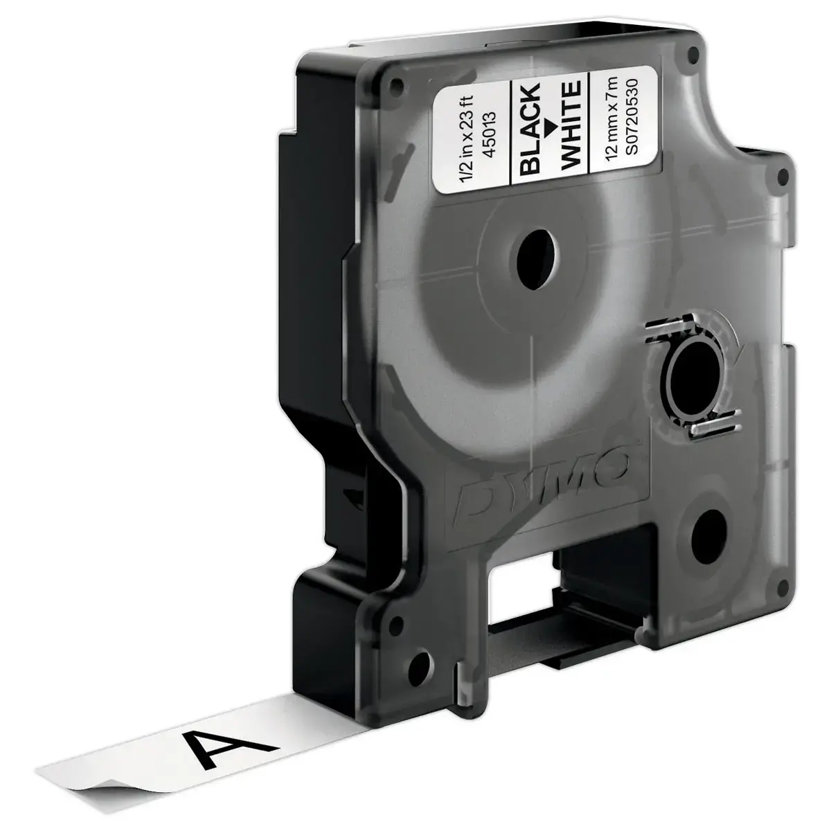 Tape DYMO D1 - 12mm - Opdruk Zwart/Ondergrond Wit
