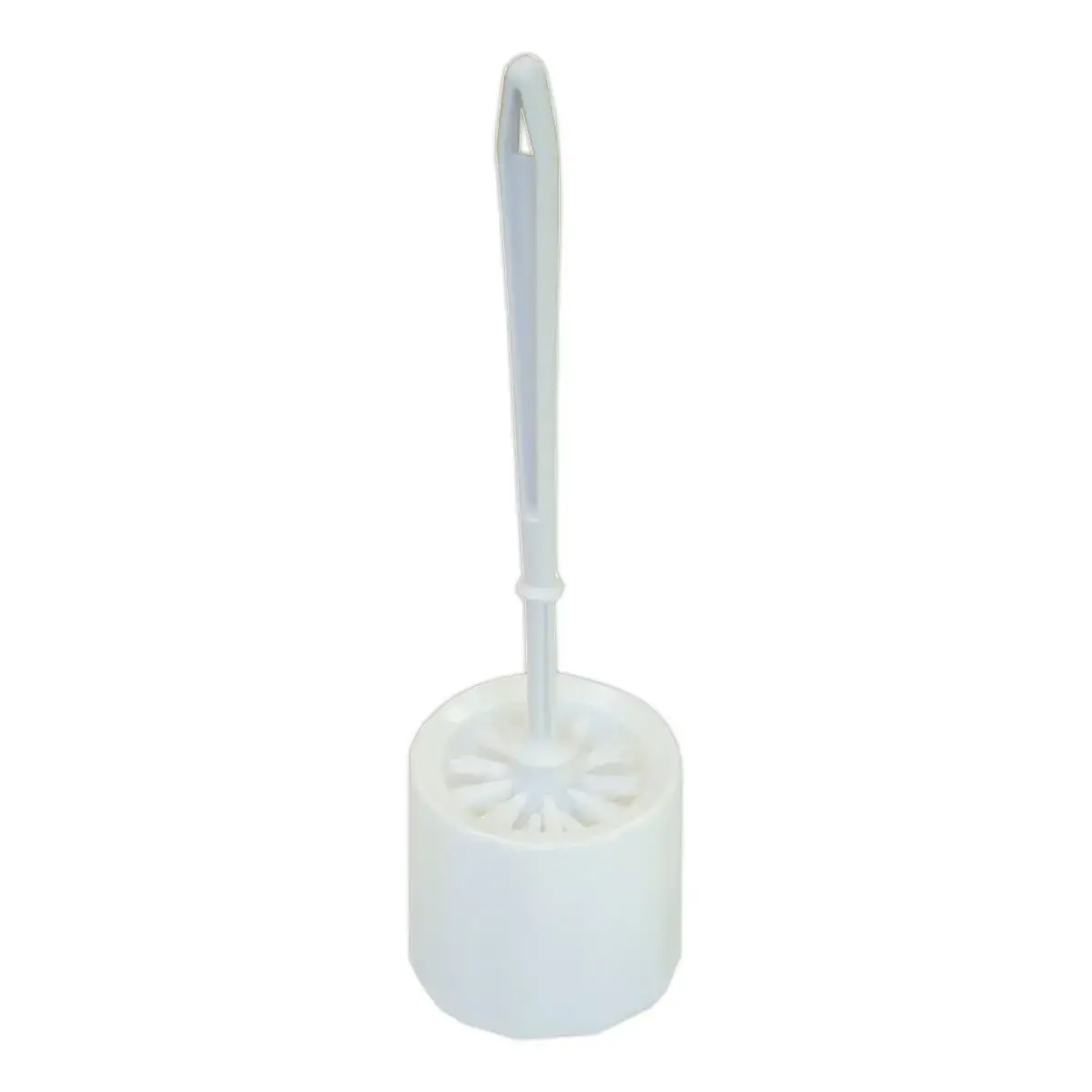 WC-borstel met houder van plastic in wit