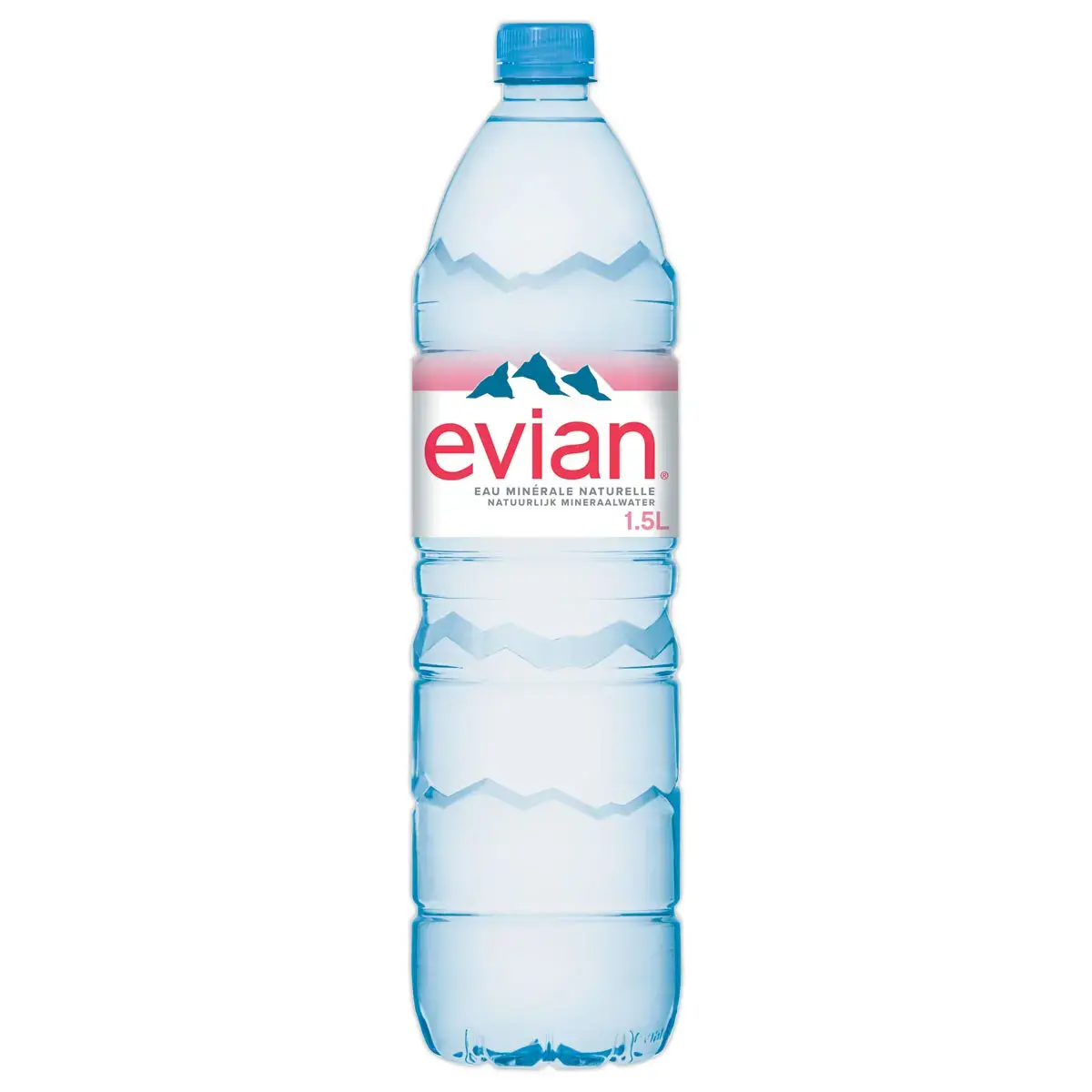 12 EVIAN waterflessen - 1,5 liter