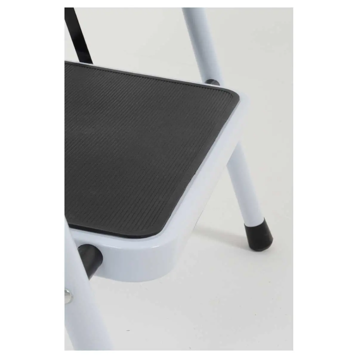 Opvouwbare trapladder 3 treden in epoxy wit gelakt staal 