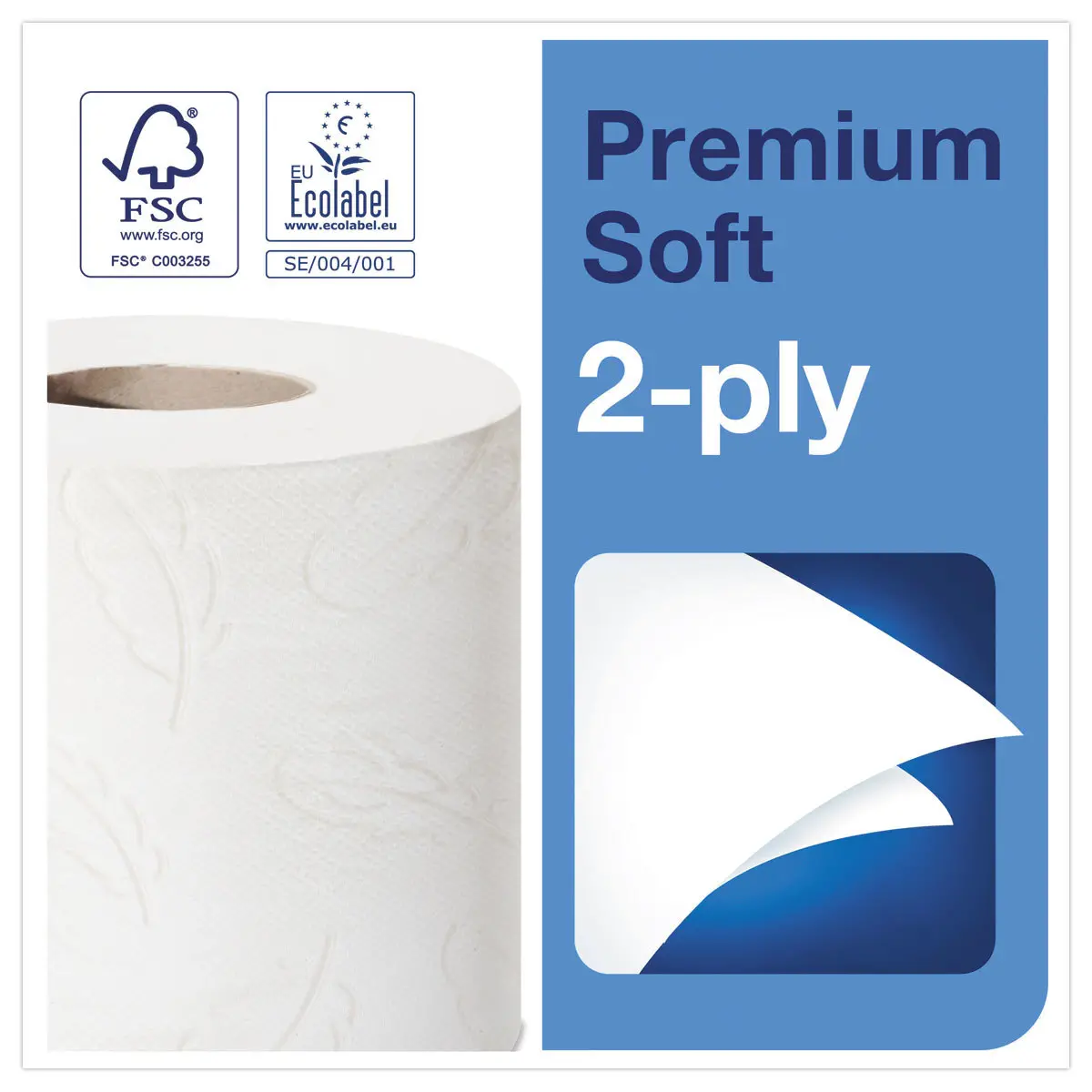 6 Kleine rollen toiletpapier TORK Premium - 198 vellen per rol