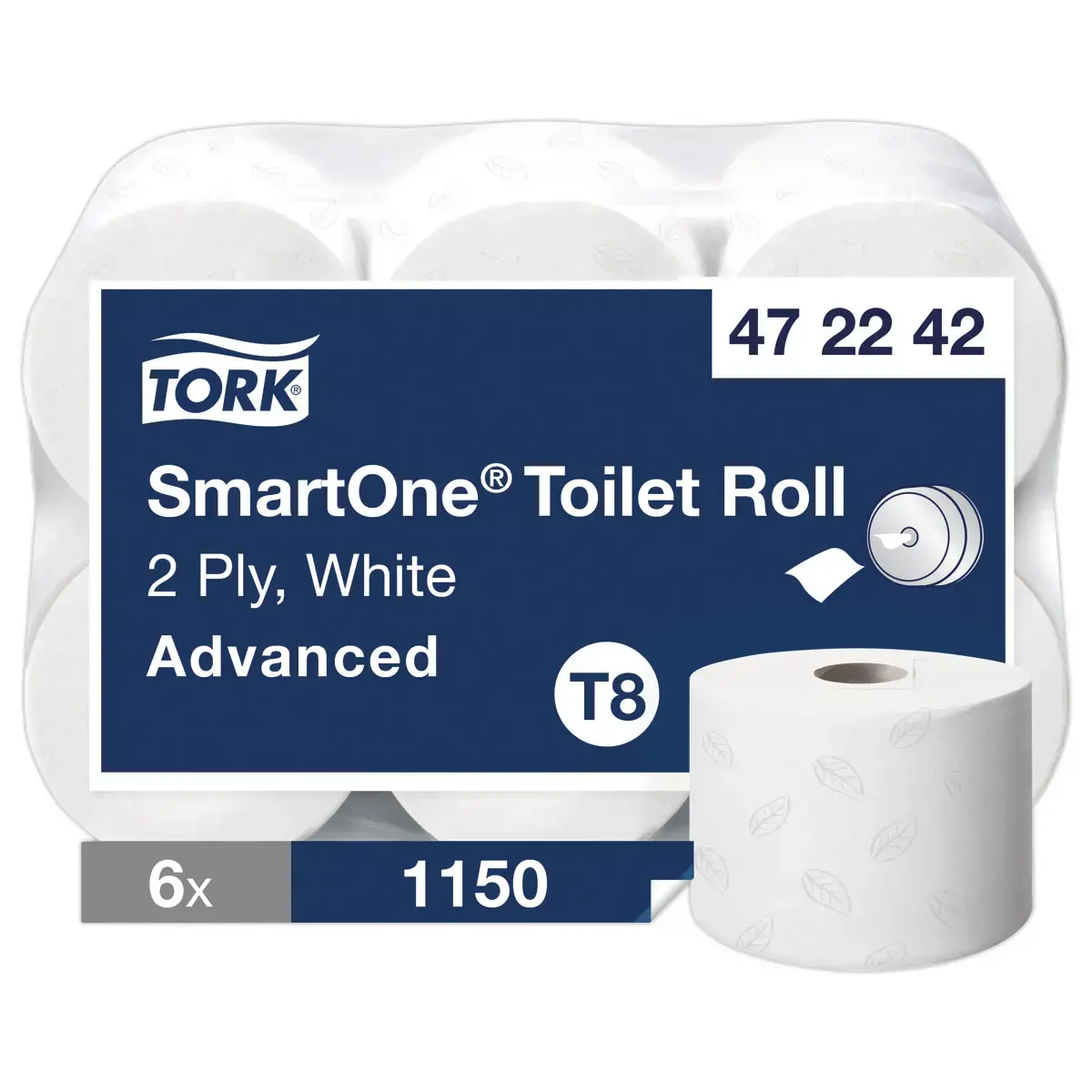 6 Toiletpapierrollen voor Tork SmartOne dispenser - TORK