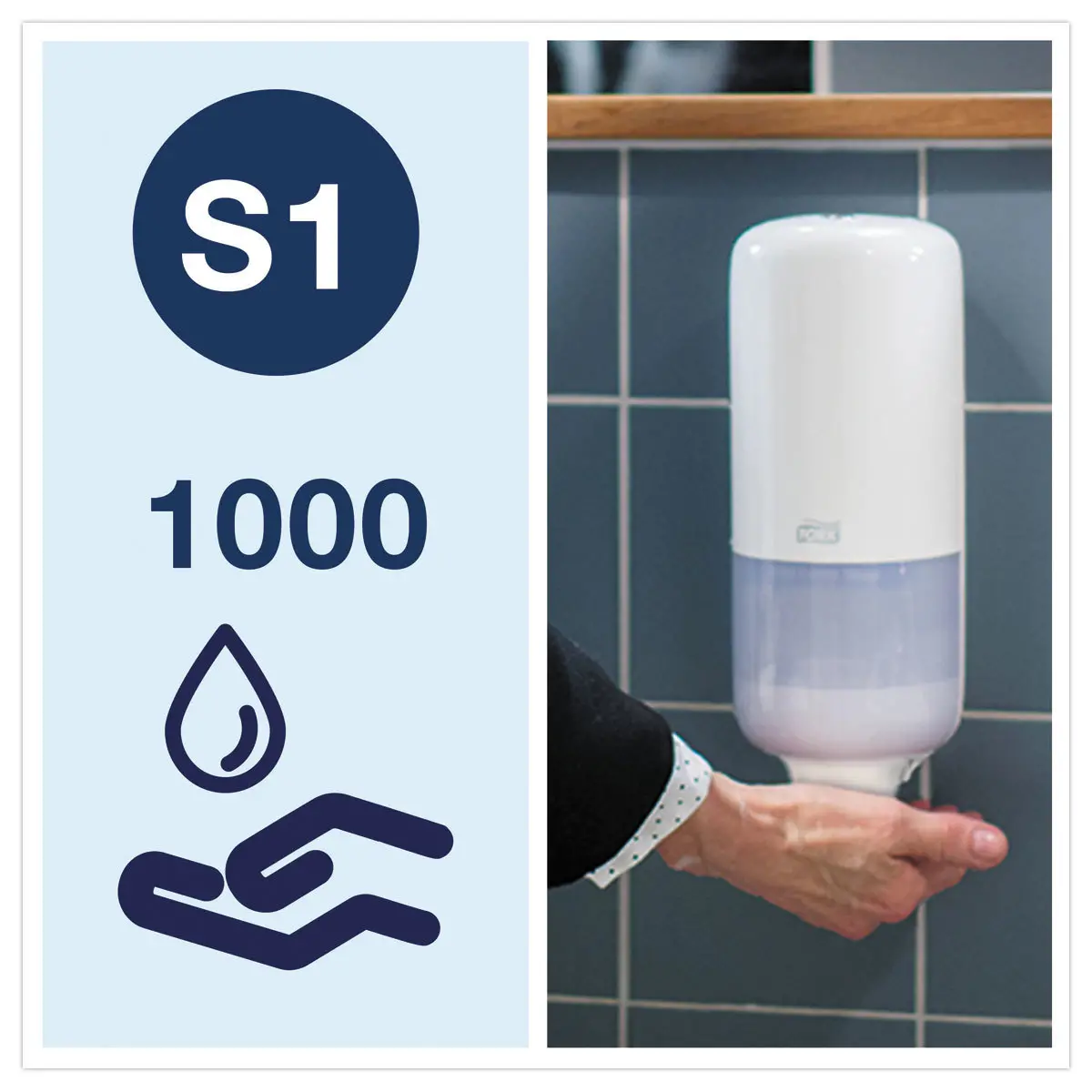Navulling voor dispenser voor vloeibare zeep TORK S1 - 1L - TORK 