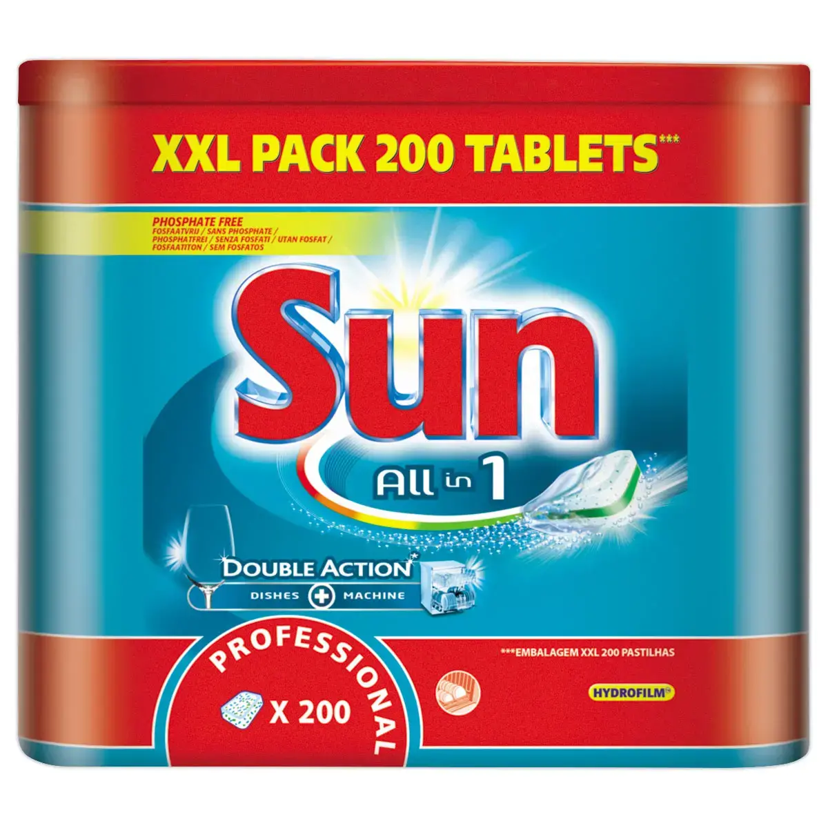 200  3-in-1 tabletten voor SUN vaatwassers 