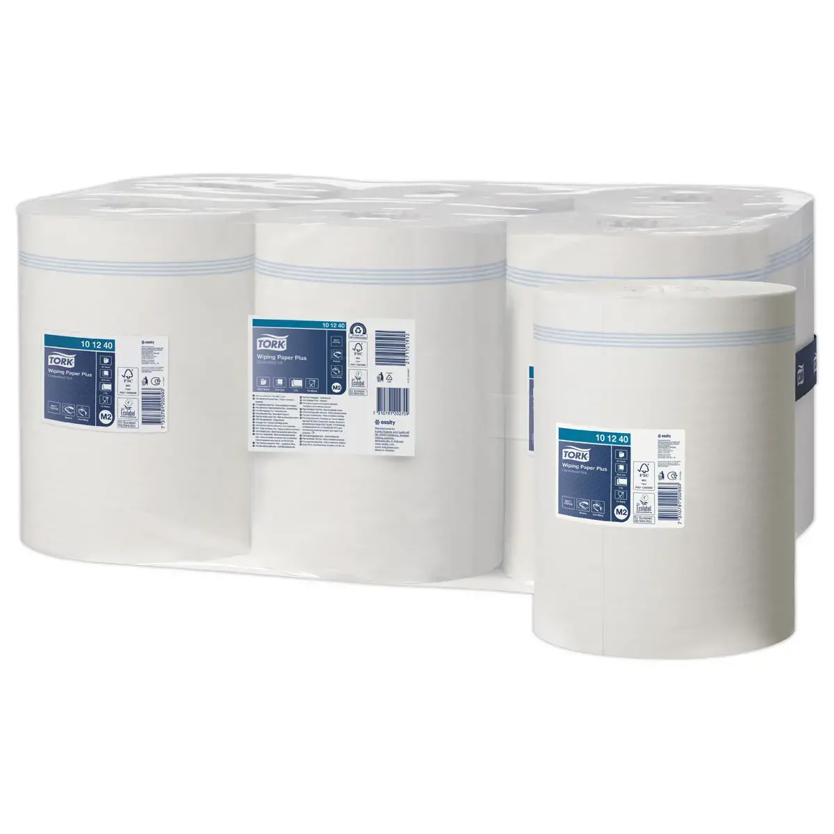 6  Rollen papier  &Oslash; 19 cm TORK Centrale afwikkeling 457 vellen 