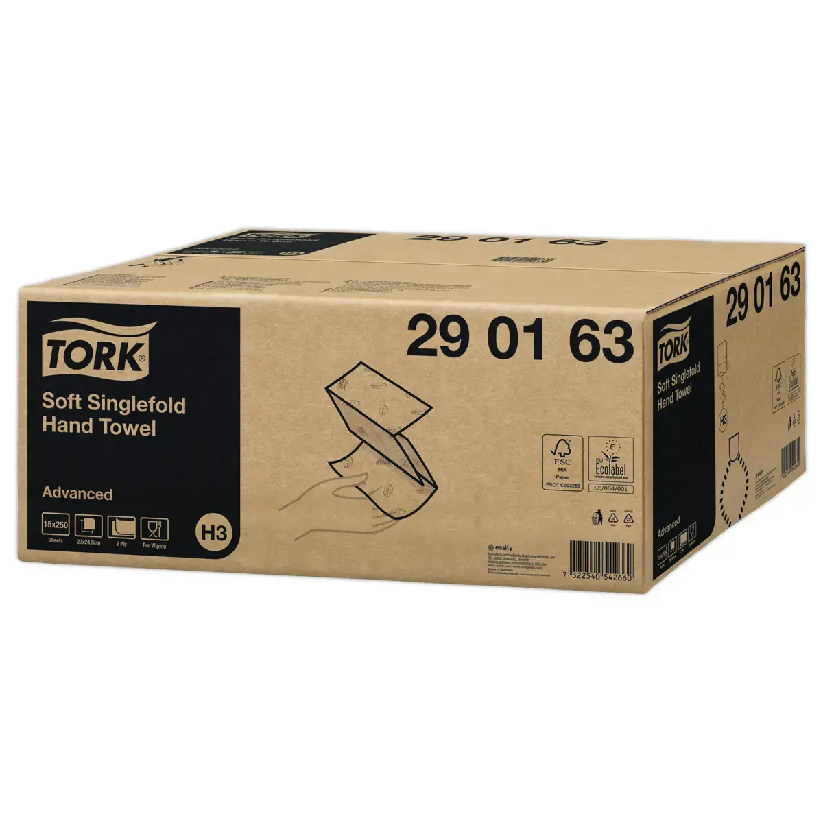15 Pakken handdoekjes V-vouw TORK H3