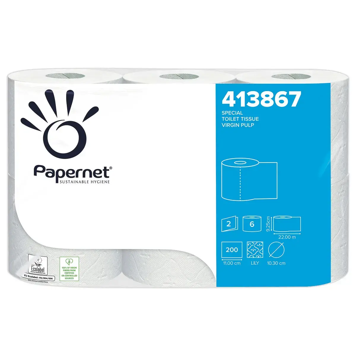 96 Rollen voordelig toiletpapier 2 laags - 200 vellen