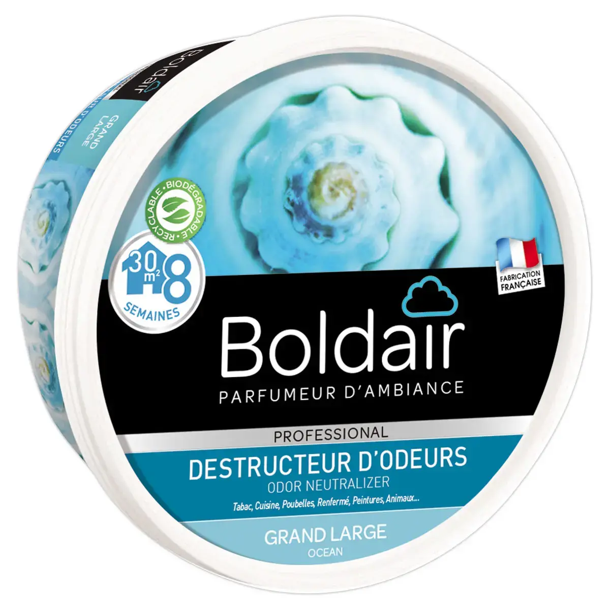 Geurvernietiger & vaste gel BOLDAIR - Marinegeur - 300g