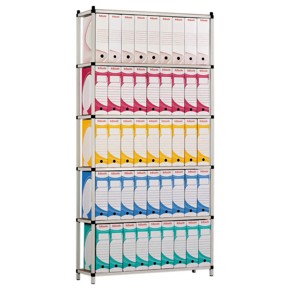 Rek speciaal voor archiefdozen - Basiselement 6 niveau's