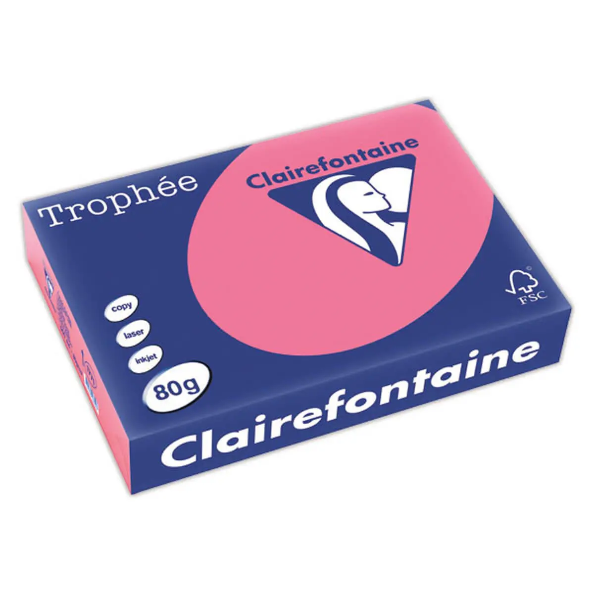 Pak A4 papier 80g Troph&eacute;e CLAIREFONTAINE - framboos 