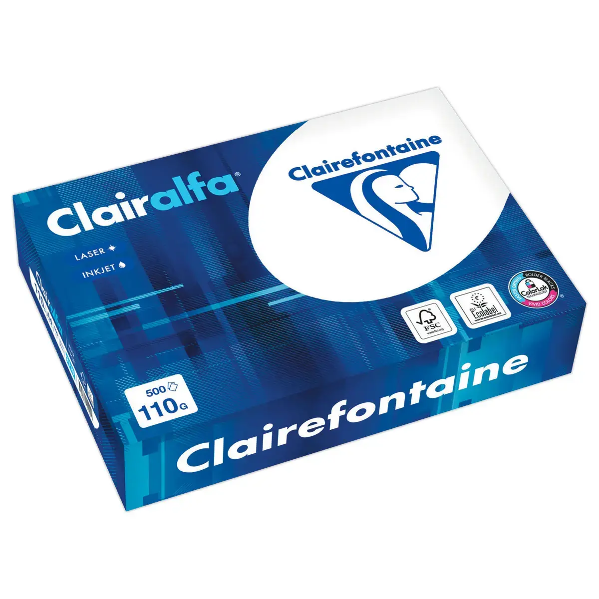 Pak wit papier 500 vellen Clairalfa- A4 - 110g
