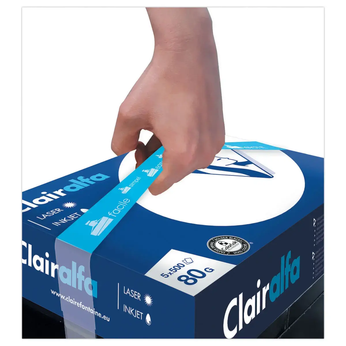 5  Pakken 500 vellen papier CLAIREFONTAINE Clairalfa -A4 - 80g 