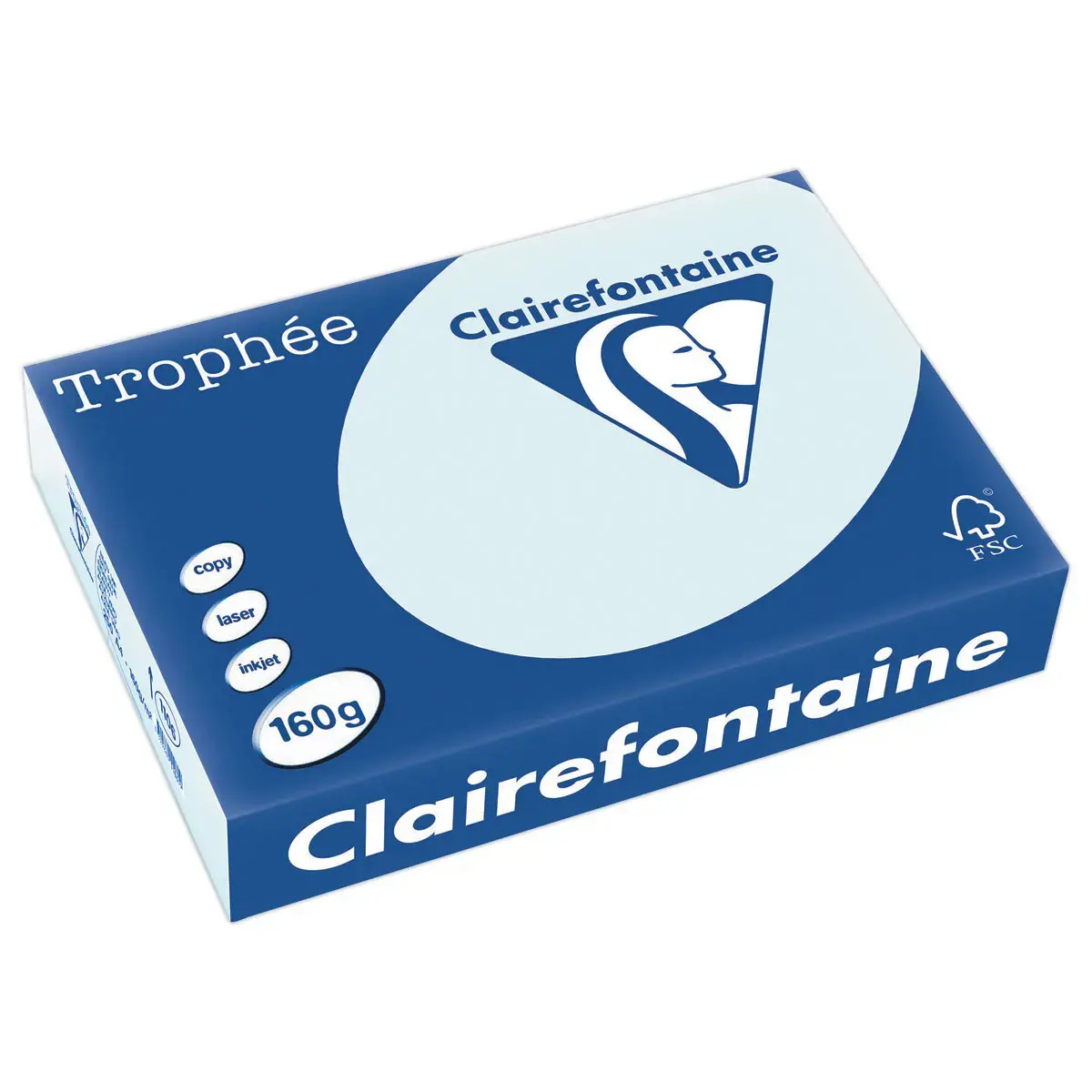 Riemen van 500 vellen wit papier A4 Executive 80g- blauw - CLAIREFONTAINE