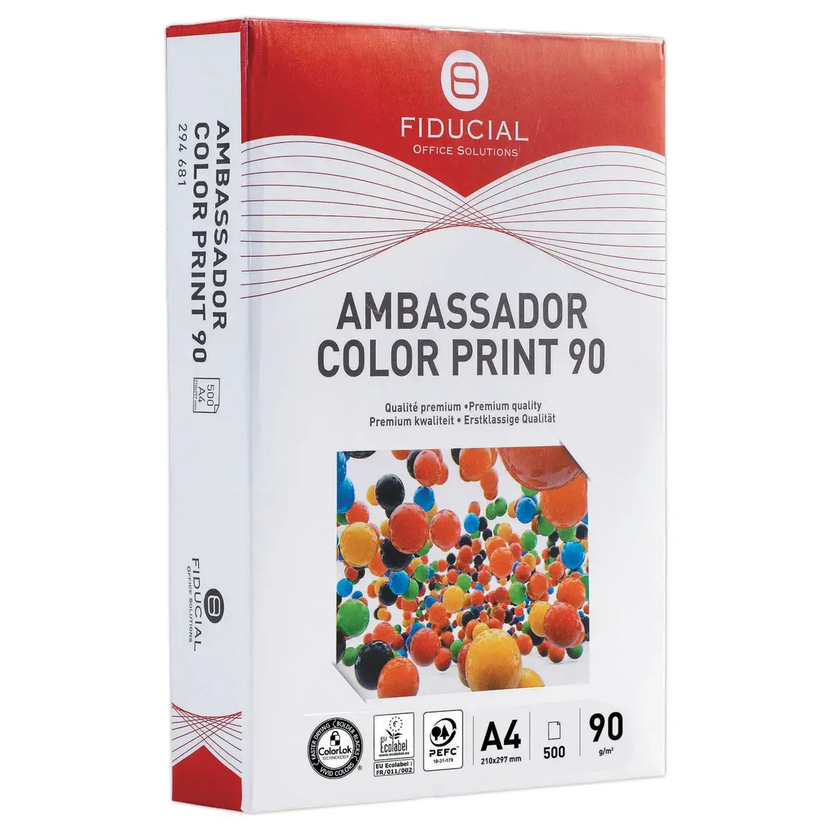 5 Pakken wit papier A4 Ambassador COLOR PRINT FIDUCIAL - 90g