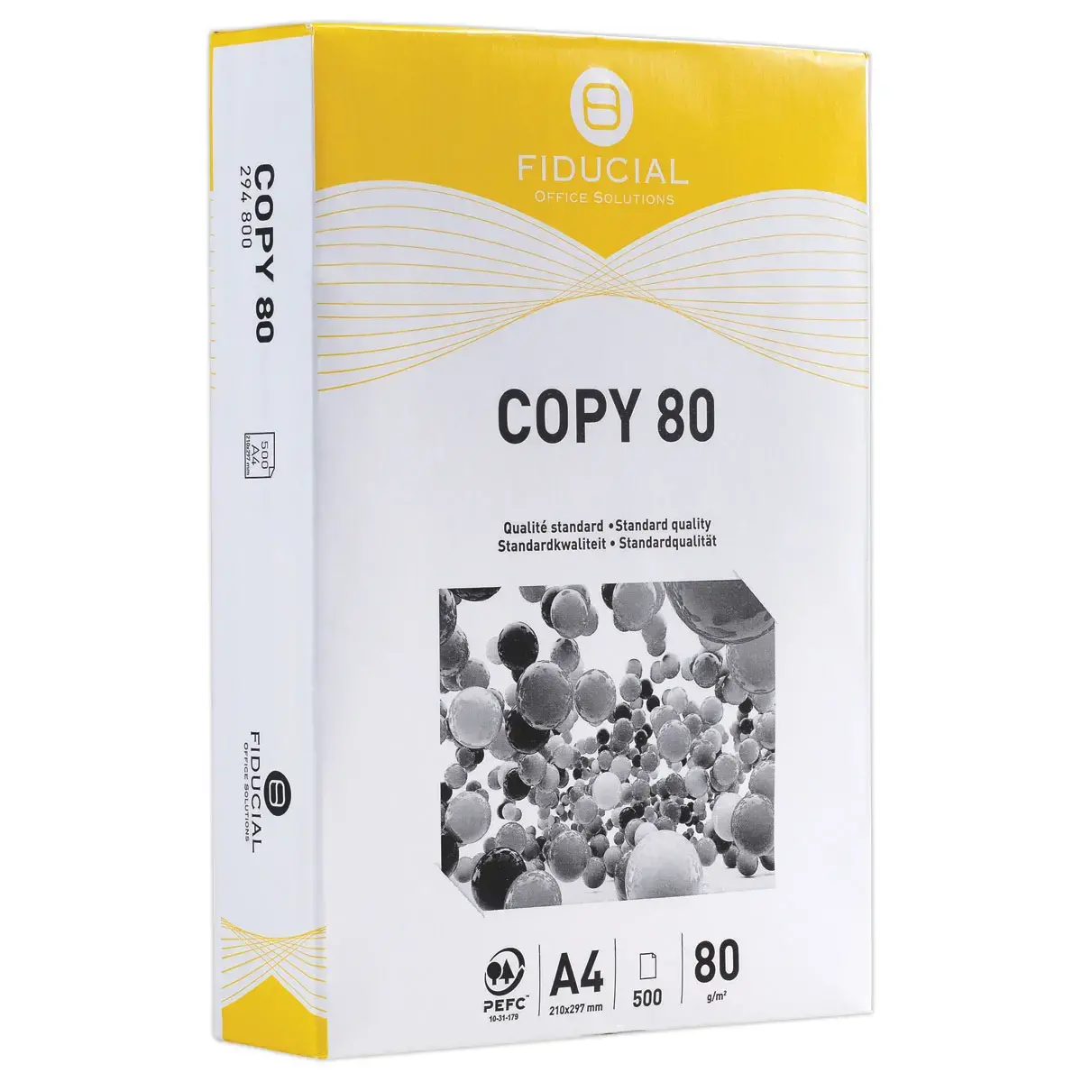 5 pakken van 500 vellen wit papier COPY 80 Fiducial