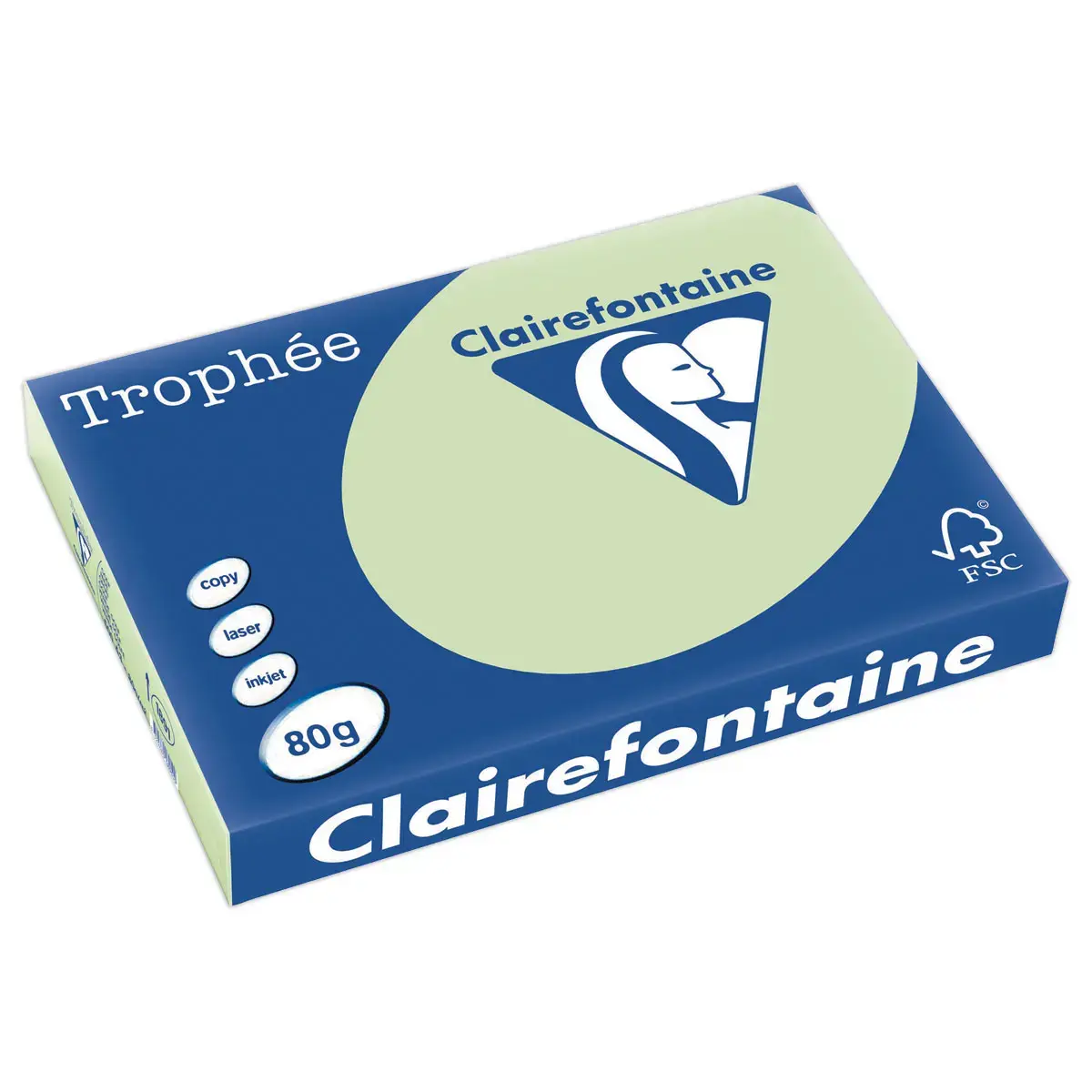 Pak papier pastelkleur - A3 - Trophée 80g - Golfgroen - CLAIREFONTAINE