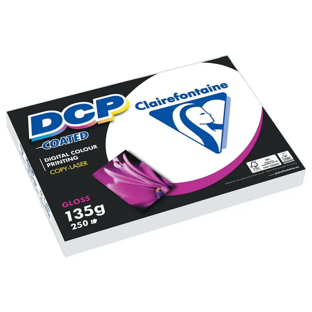 Pak van 250 vellen wit laserpapier DCPCoated A3 - 135g