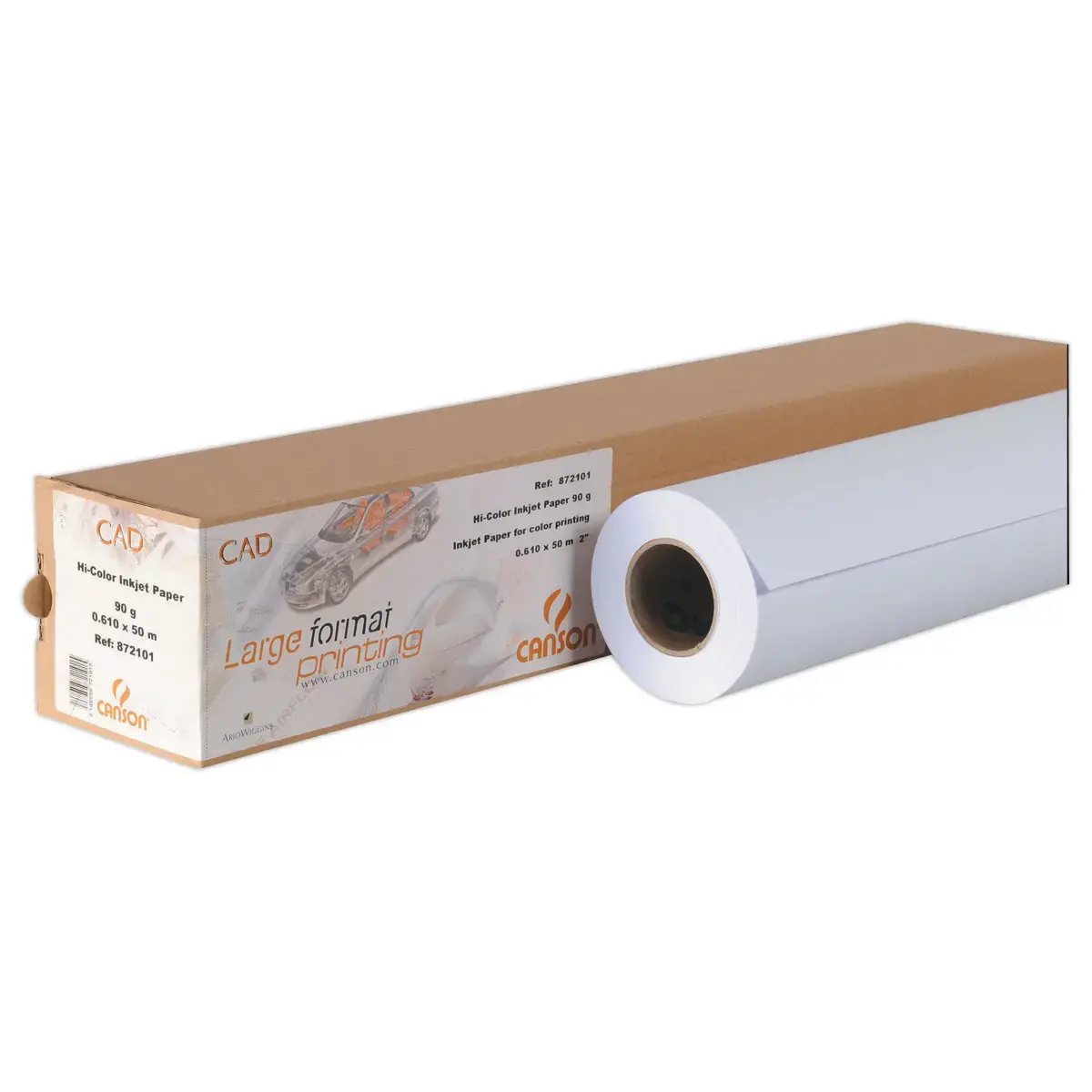 Rol papier voor inkjetplotters - 0,61 x 45m - 90g