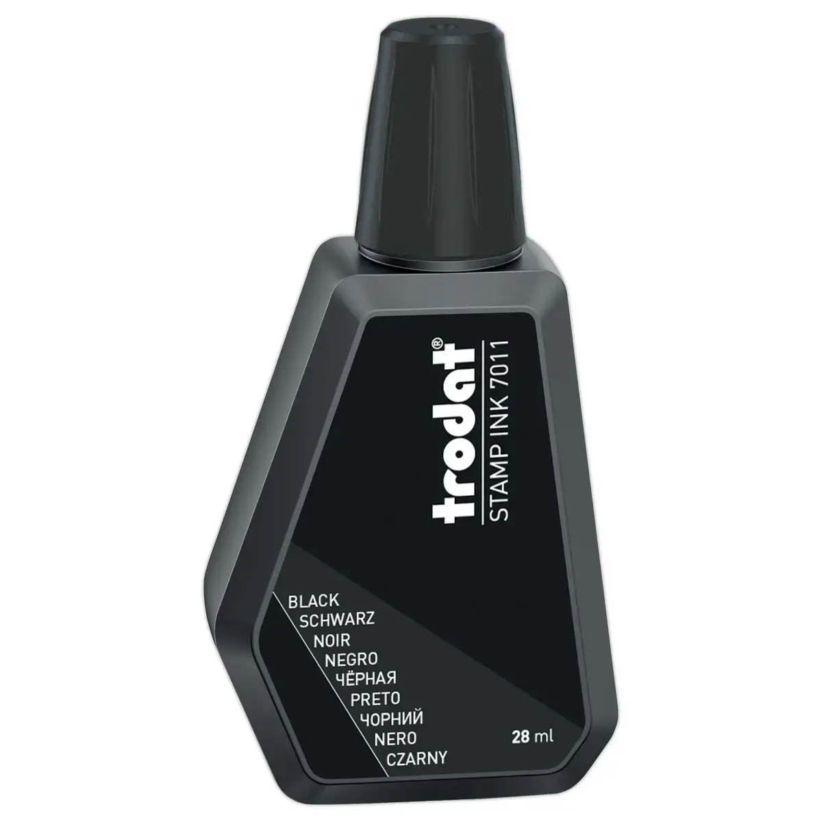 Flesje zwarte inkt voor stempelkussens 30 ml 