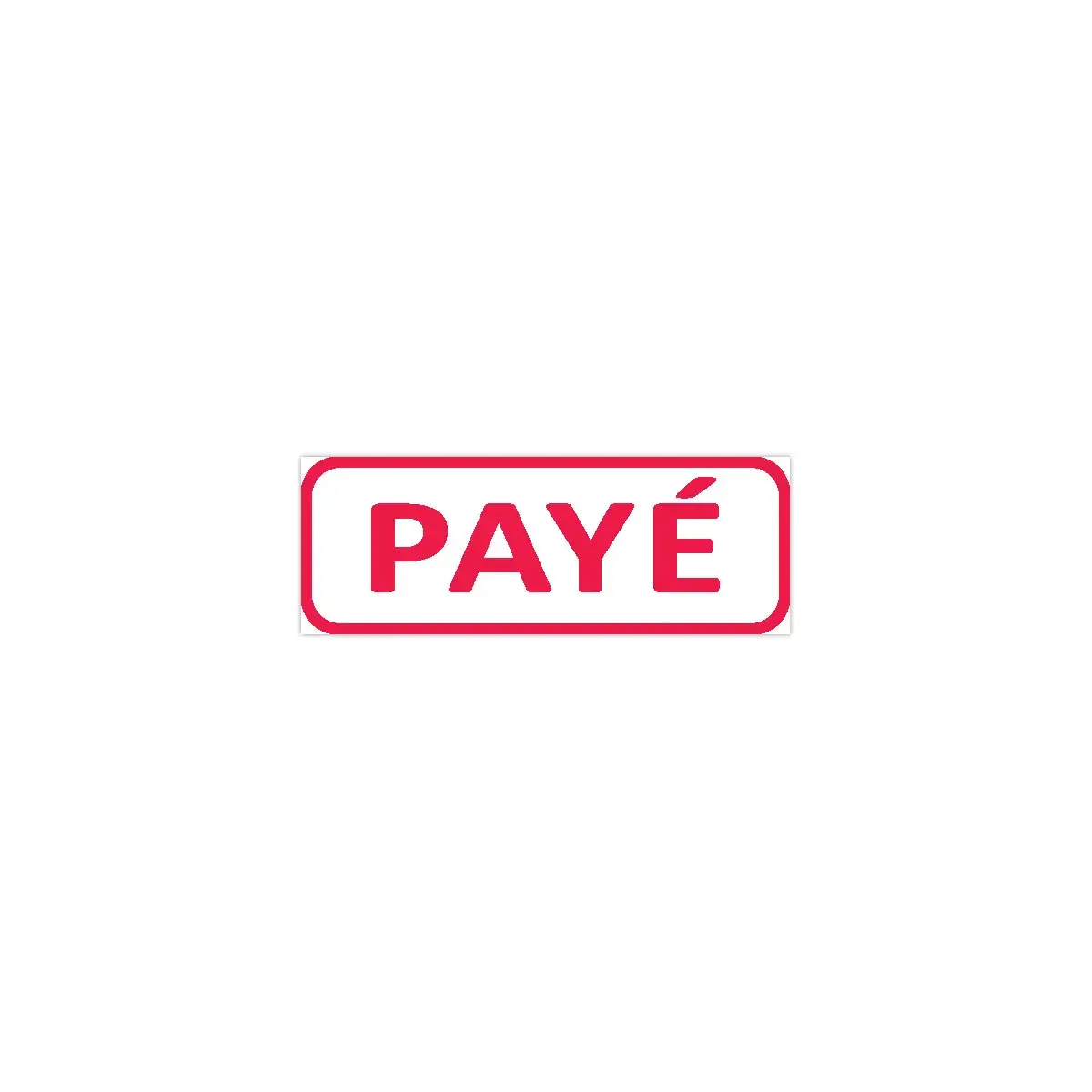 Commerciële stempel X-Print 'payé' - rood