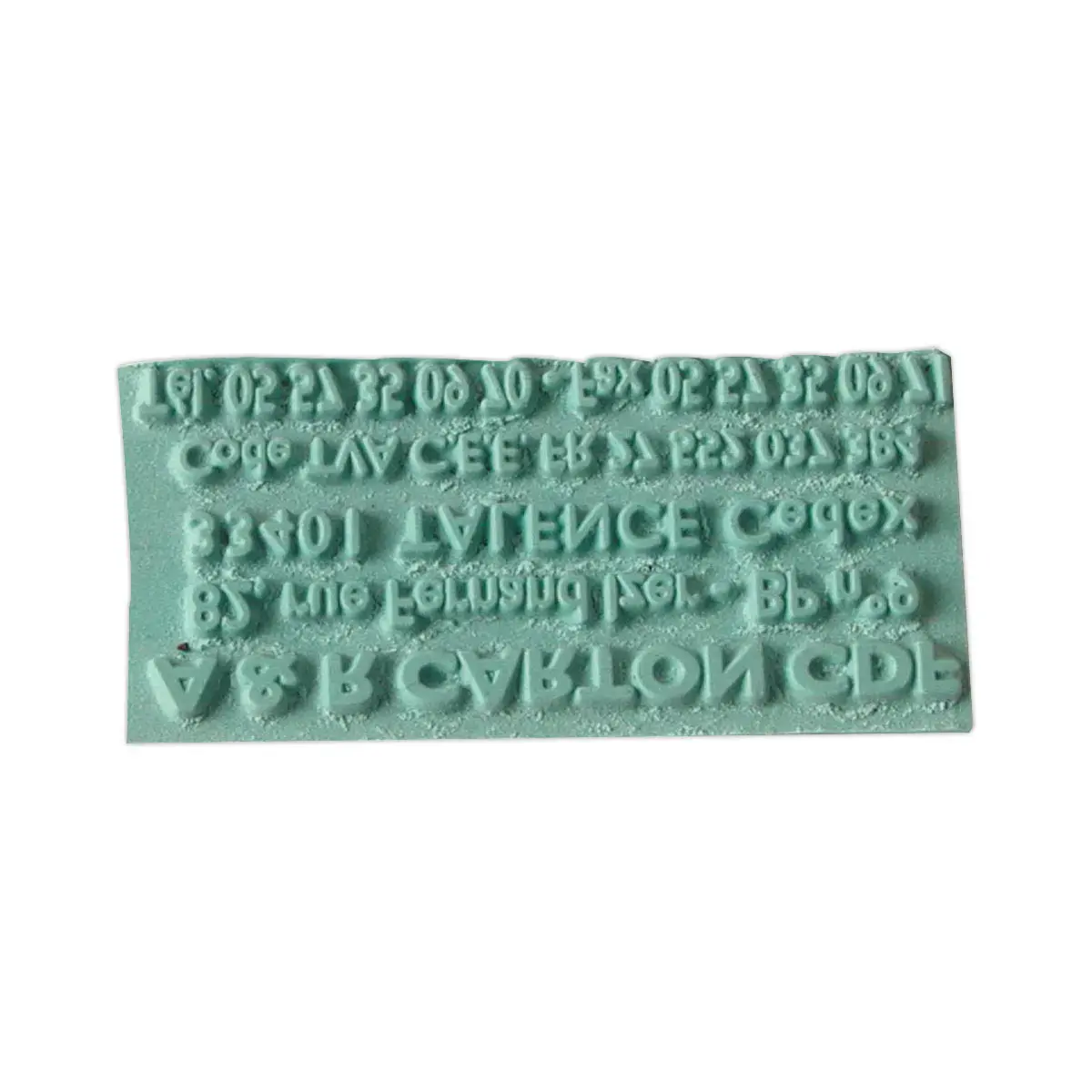 Rubberplaat voor stempel - afdruk 5 lijnen