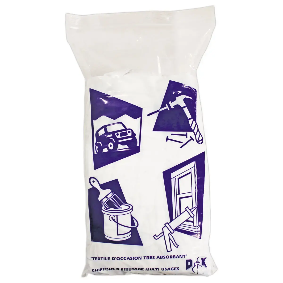 Pak witte katoenen doekjes - 1kg - voorgesneden