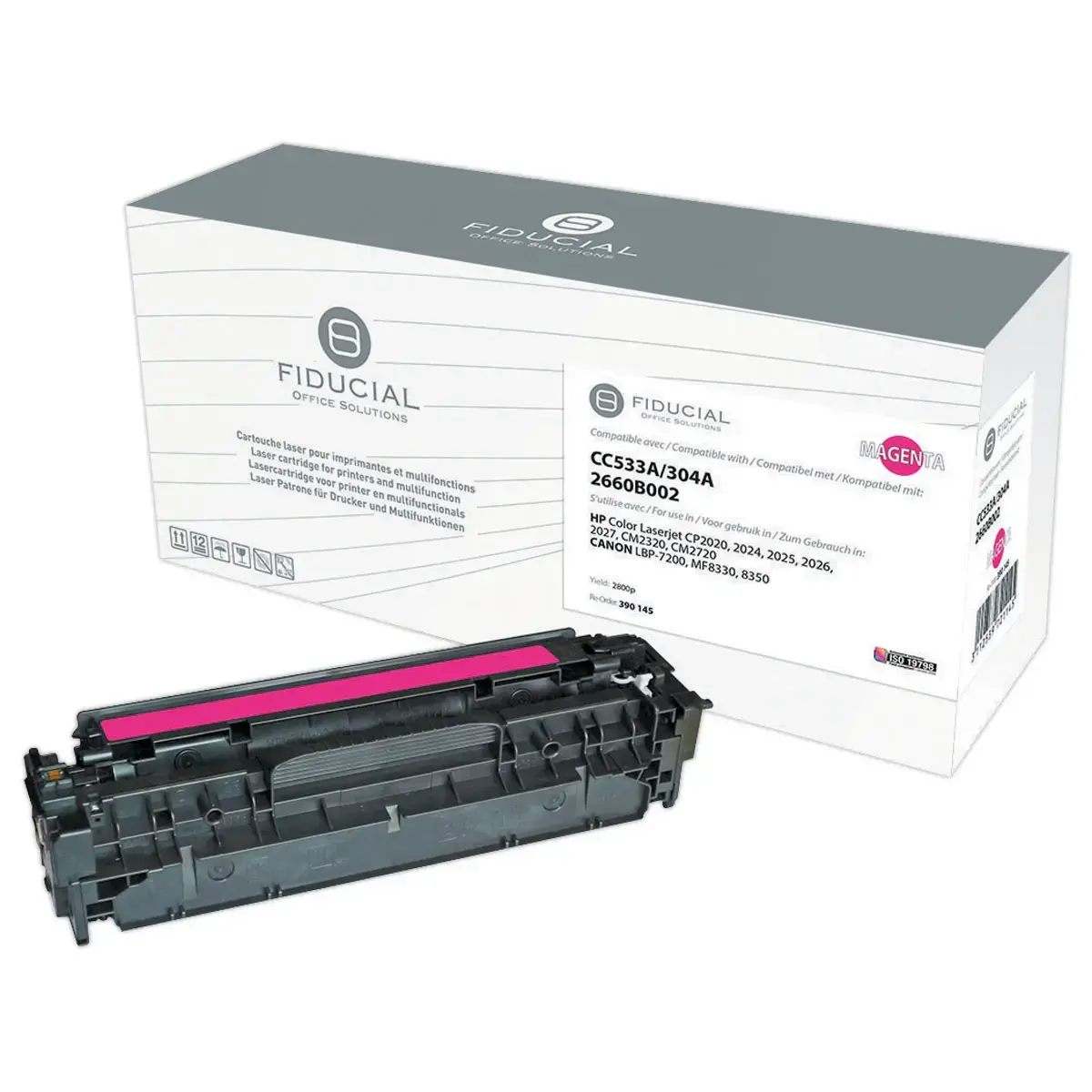 Lasercartridge FIDUCIAL compatibele HPCC533A Magenta